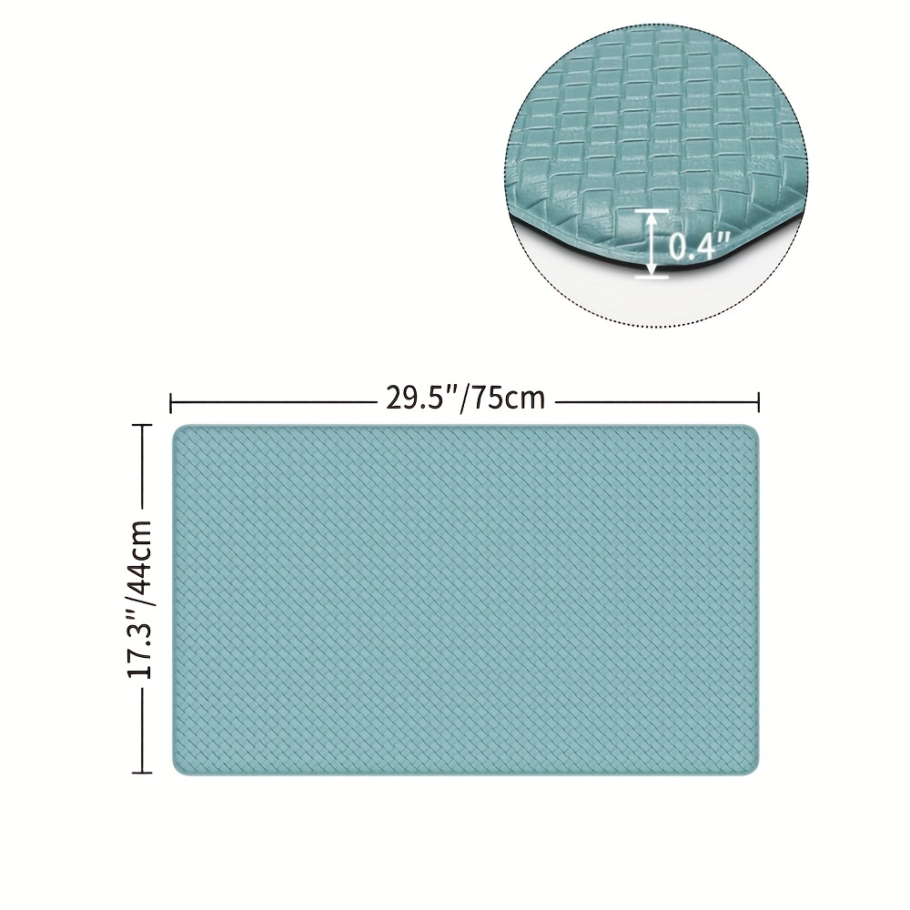 Anti Fatigue Kitchen Mats for Floor 2 Piece Set Green Cushioned
