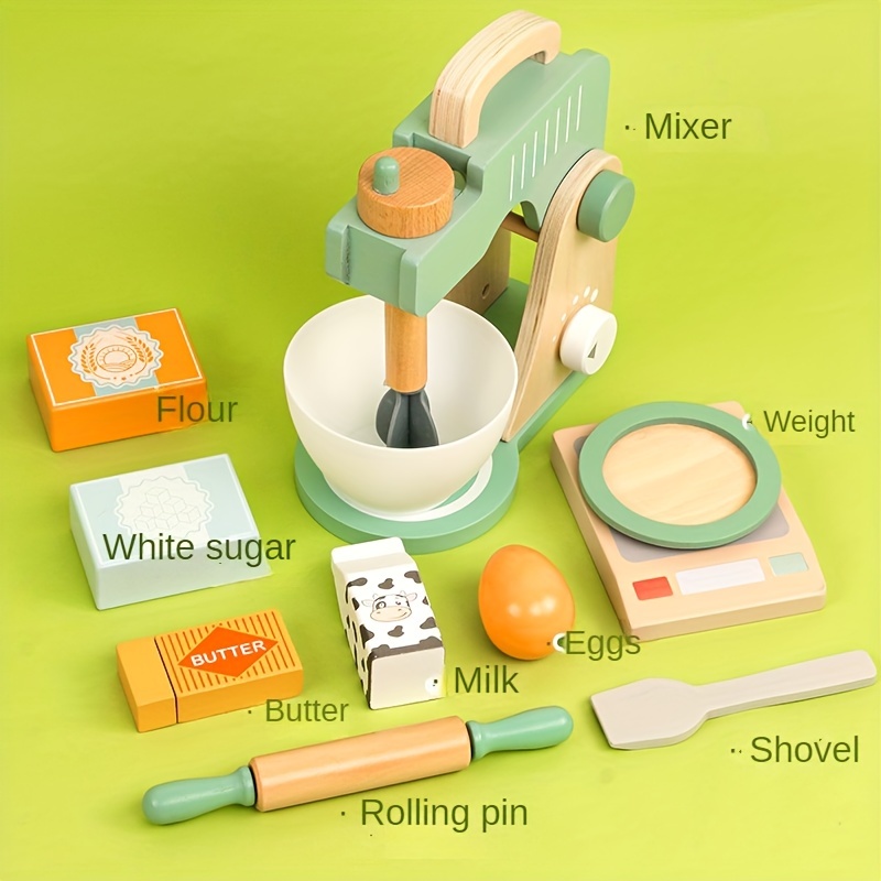 Wooden Mixer Toy- White
