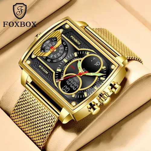 Fashion Rectangle Watches For Man Quartz Analog Wrist Watches Top