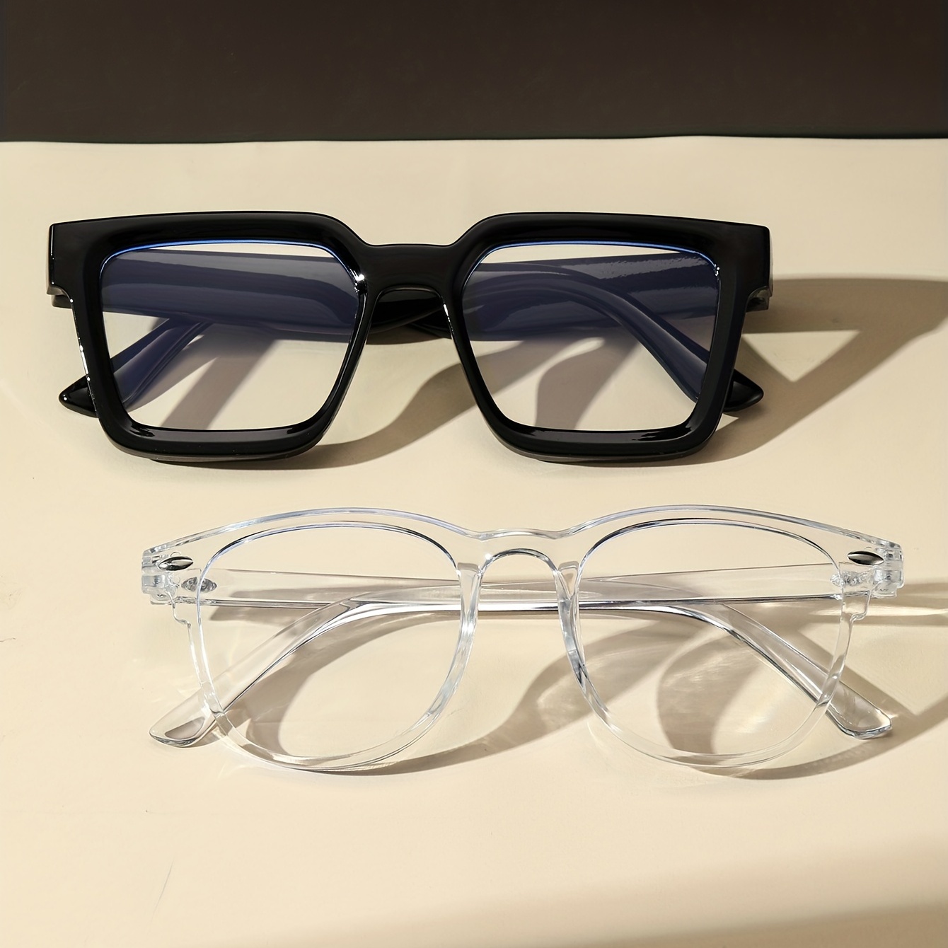 2pcs óculos de moda com lente transparente para mulheres e - Temu Portugal
