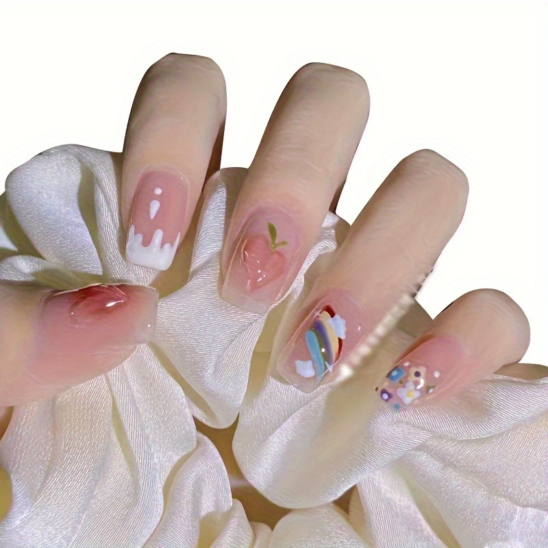 Peach Nails - Temu