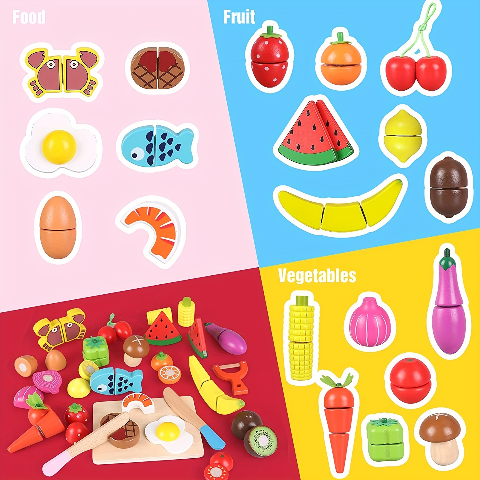 Wooden Kitchen Pretend Play Simulation Wood Fruits Food Mixer Baby Early  Learning Educational Toys For Child Funny - AliExpress