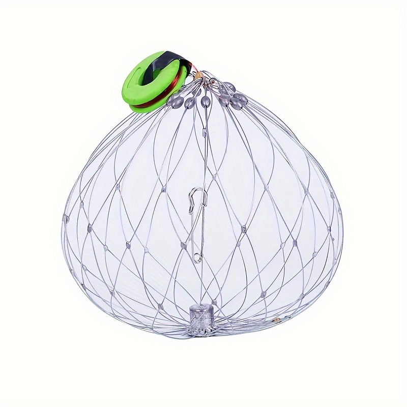 1pc Automatic Opening & Closing Fishing Net Cage - Perfect for Saltwater &  Freshwater Fishing!