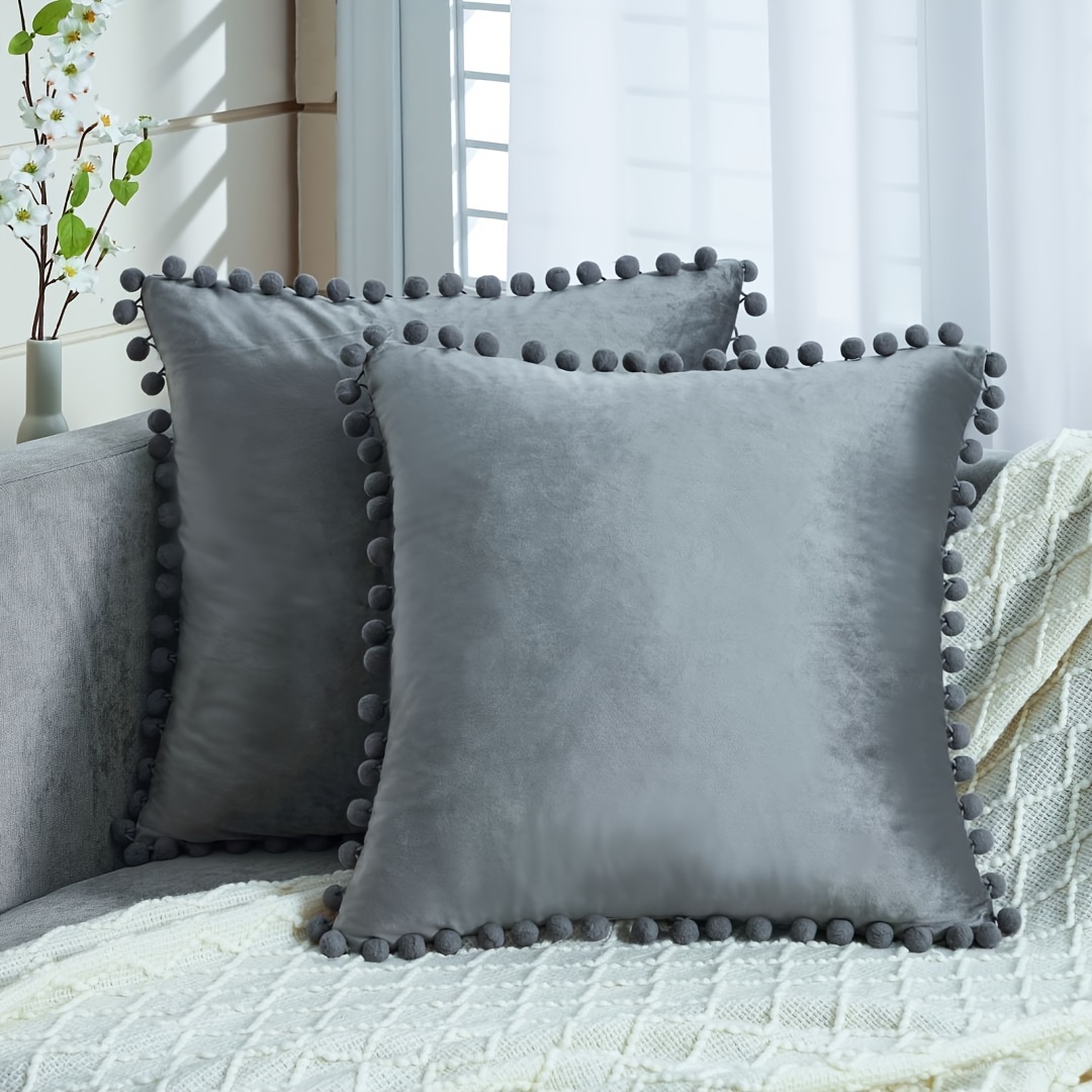  Topfinel Grey Couch Pillow Covers for Living Room