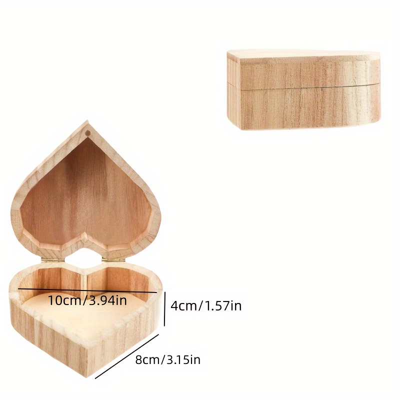 1pc 10x7x7 Inches Wooden Box With Hinged Lid & Front Clasp For DIY Art  Project Crafts Woodcraft Keepsake - Easy To Stain Paint Wood Burning