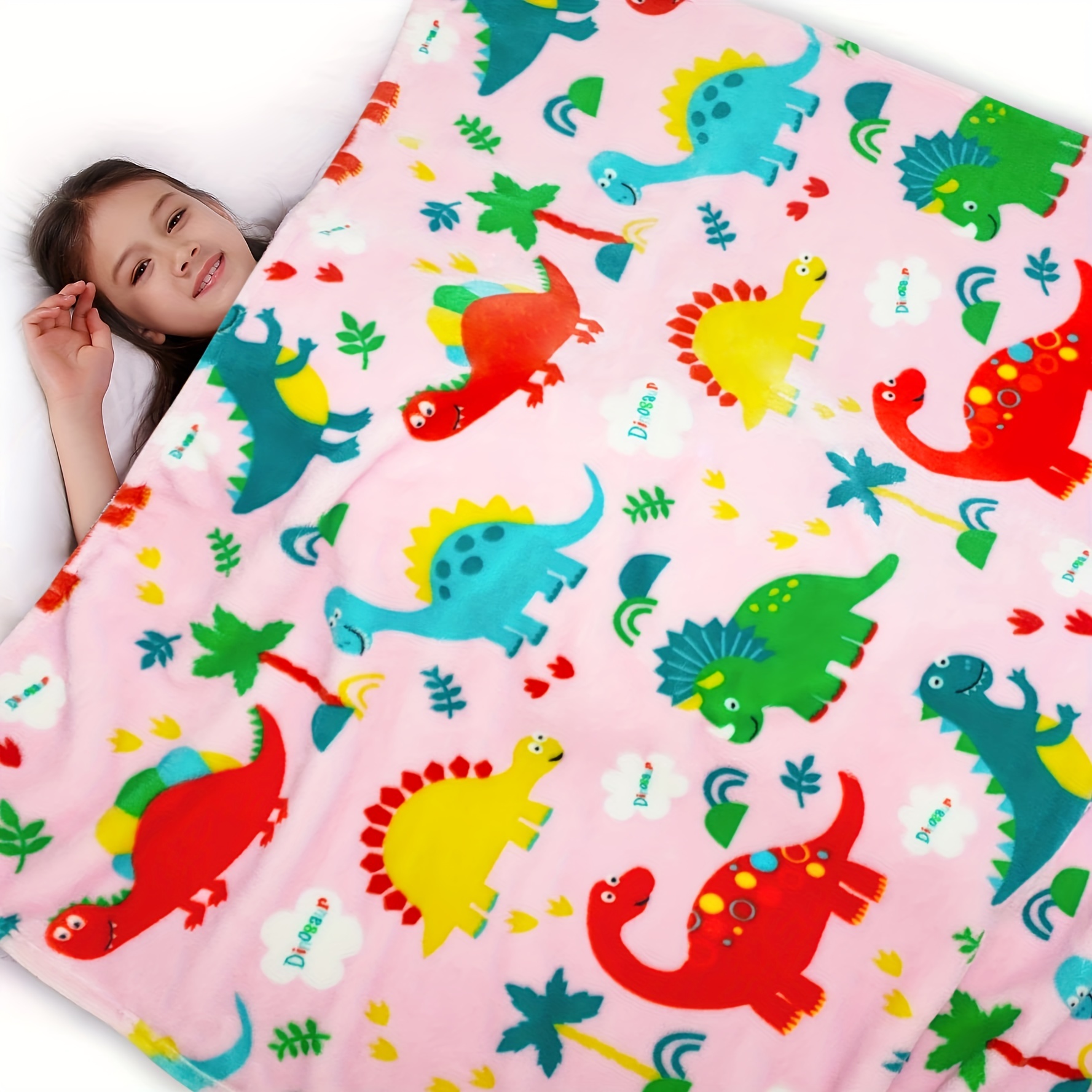 Throw Blanket Dinosaur Blanket Girls Boys Warm Fluffy Temu