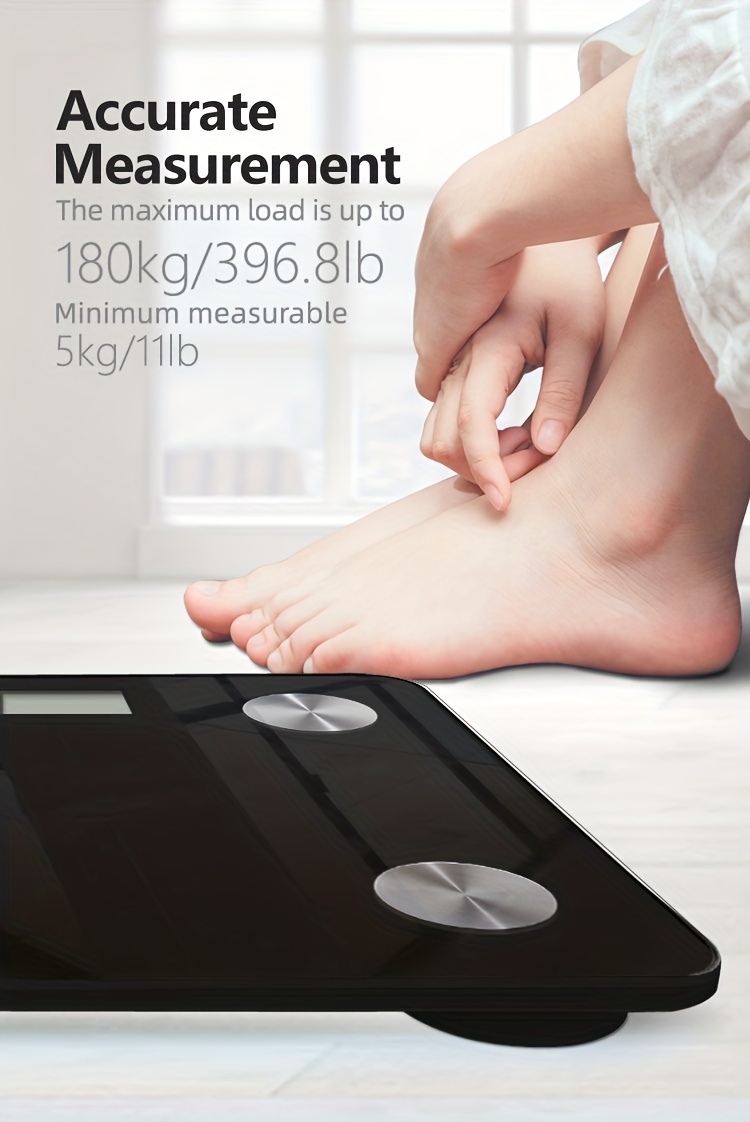 Smart Fat Scale, Body Composition Analyzer With Smartphone App Lication, Measures  Weight, Body Fat, Water, Muscle, Bmi, Visceral Fat & Bone Mass - Temu