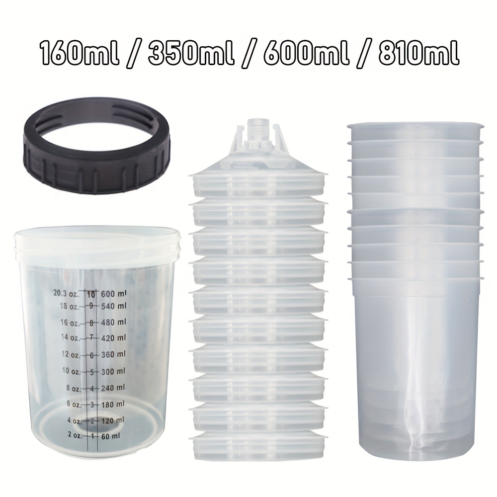 Dispensador de vasos desechables de plástico de 1.5 onzas líquidas y 25  piezas de 0.1 fl oz de resina de silicona con cuentagotas para bricolaje de