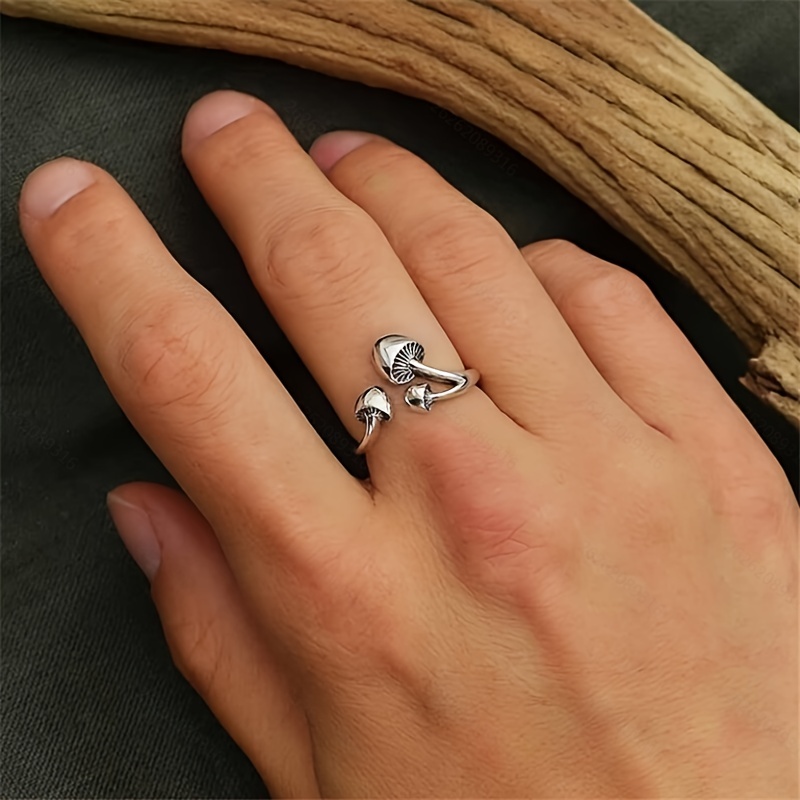 Creative Mushroom Open Ring for Women, Wedding Gift