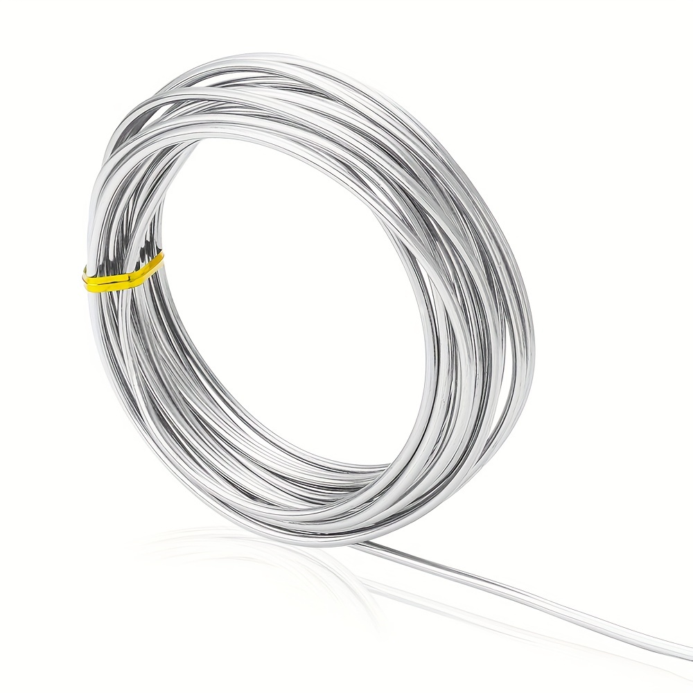 GloproStore 33ft Thin Silver Aluminium craft wire 1mm diameter for  jewellery design craft and electrical projects