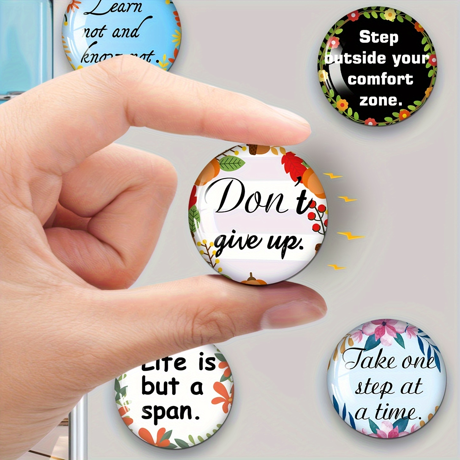 Round Shape Fridge Magnets Whiteboard Magnetic Pin Buttons