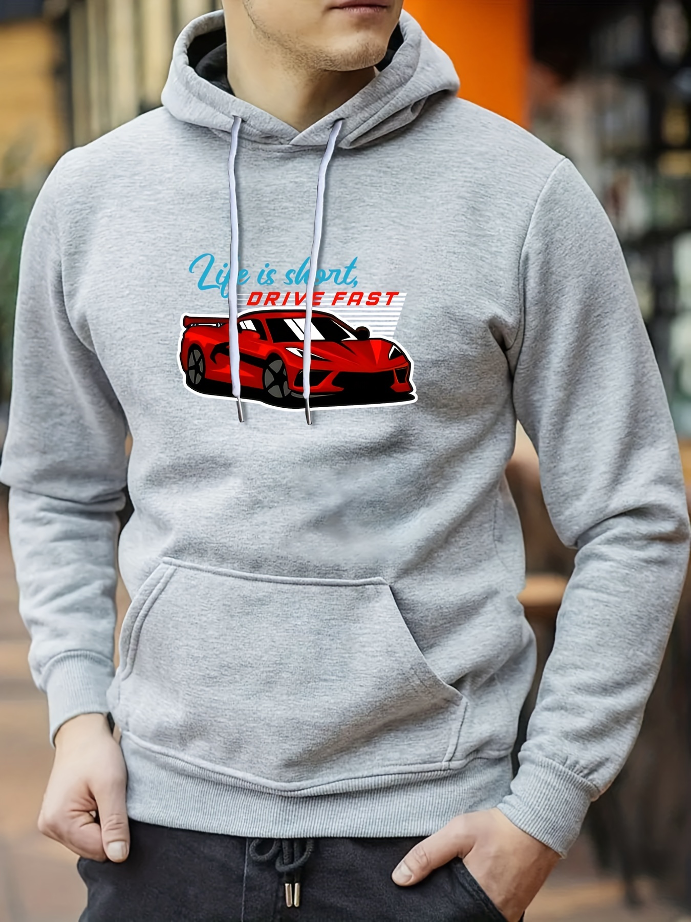 Trendy Car Anime Print Hoodies Hombres Sudadera Gráfica - Temu Chile