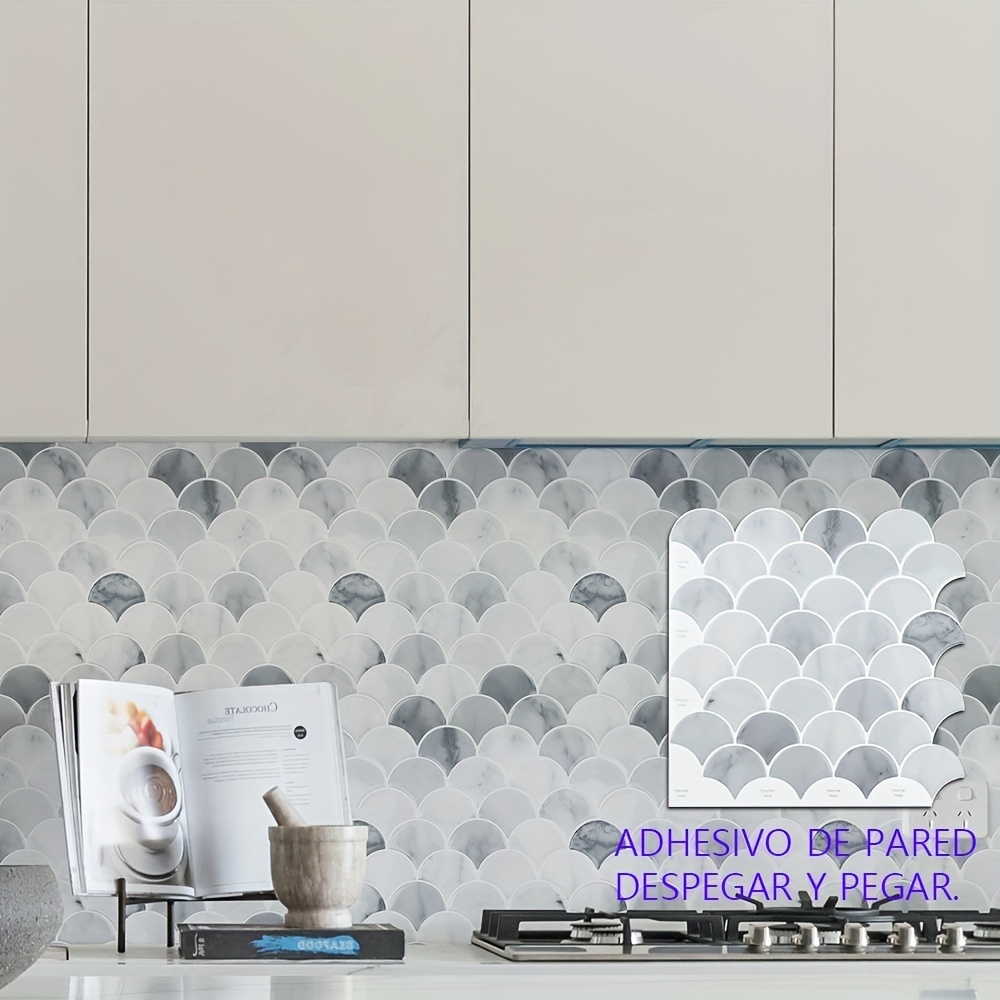 20 hojas de azulejos autoadhesivos para pared de cocina,  azulejos de mosaico, papel tapiz de ladrillo 3D adecuado para baño, cámper,  encimera, azulejos de cerámica y mármol. : Herramientas y Mejoras