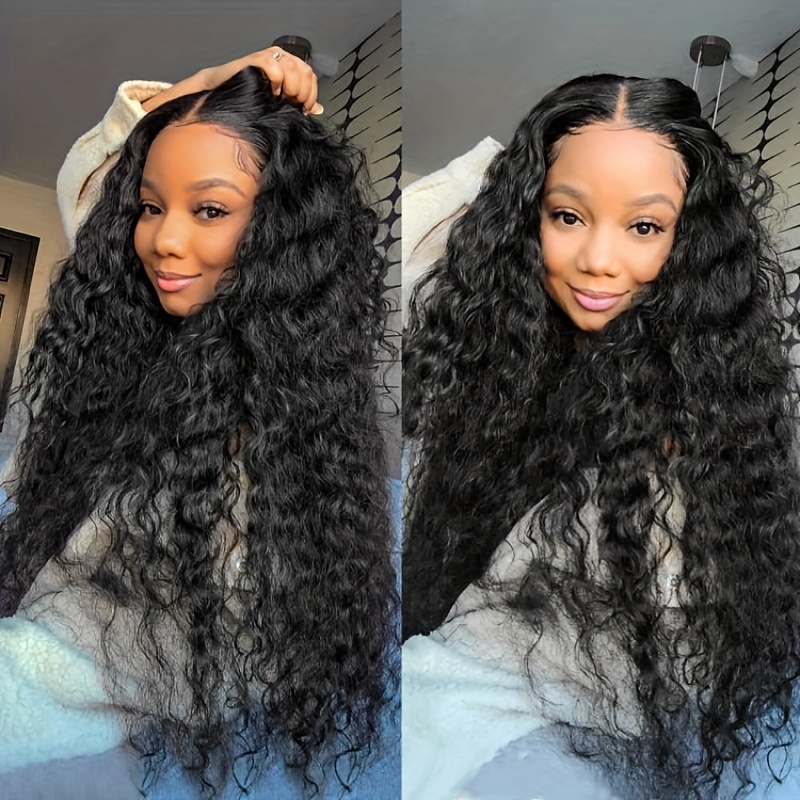 30 inch Deep Wave Lace Front Wigs Pre Plucked Hairline with Baby