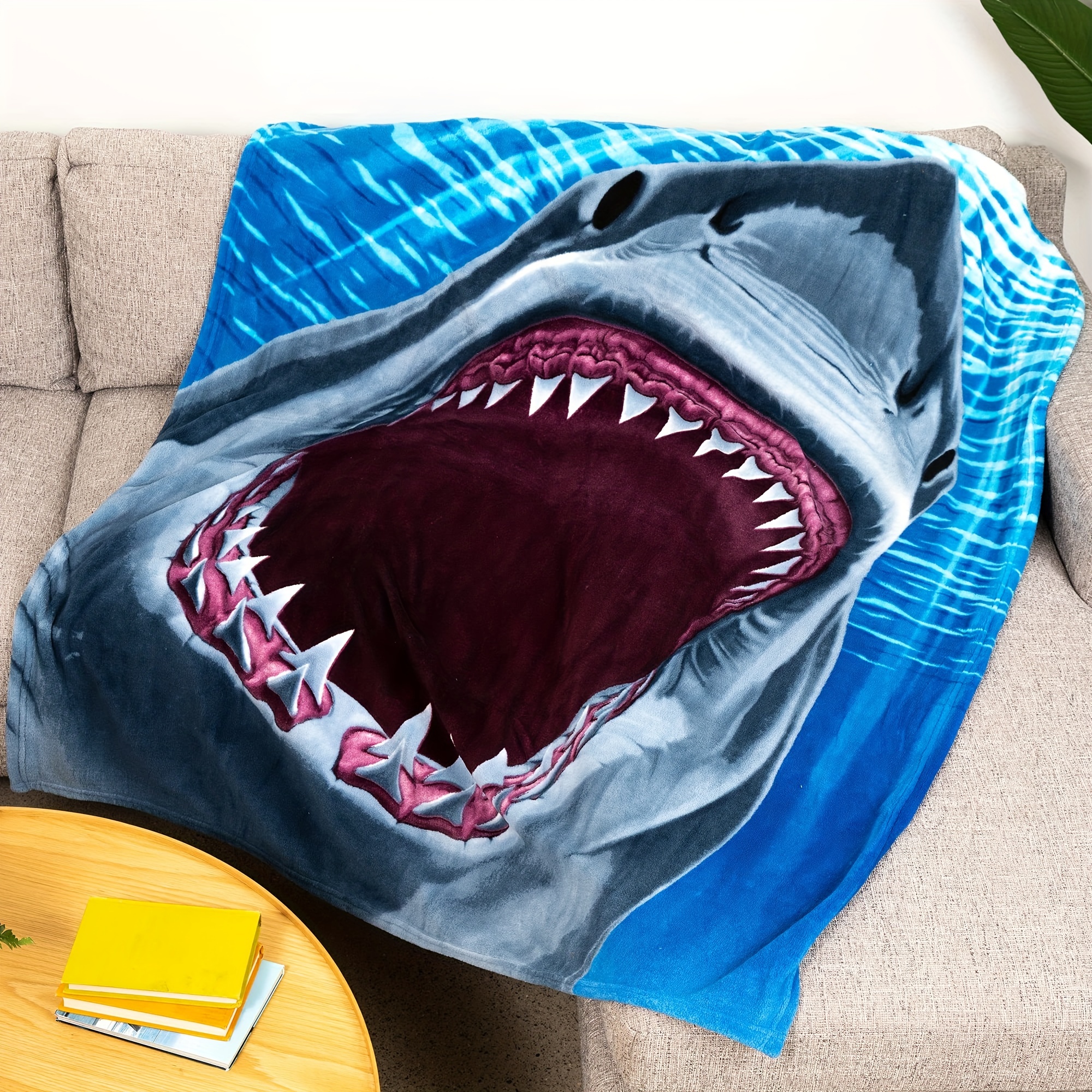 S-JIANG Manta de tiburón, manta de tiburón para adultos y niños