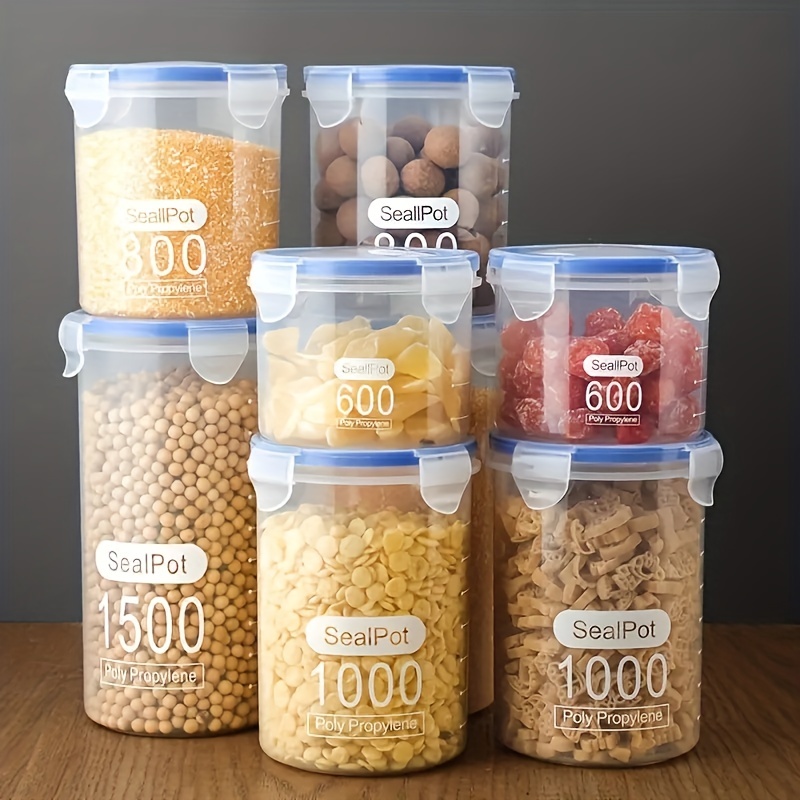 Food Storage Container Plastic Kitchen Noodle Box Multigrain Storage Tank  Transparent Sealed Cans Milk Powder Washing Powder Box