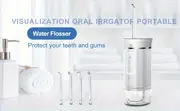 4 in 1 dental irrigator wireless dental irrigator oral irrigator with diy mode 4 nozzles dental irrigator portable usb charging for home travel daily dental care for men and women ideal gift dental water floss details 3