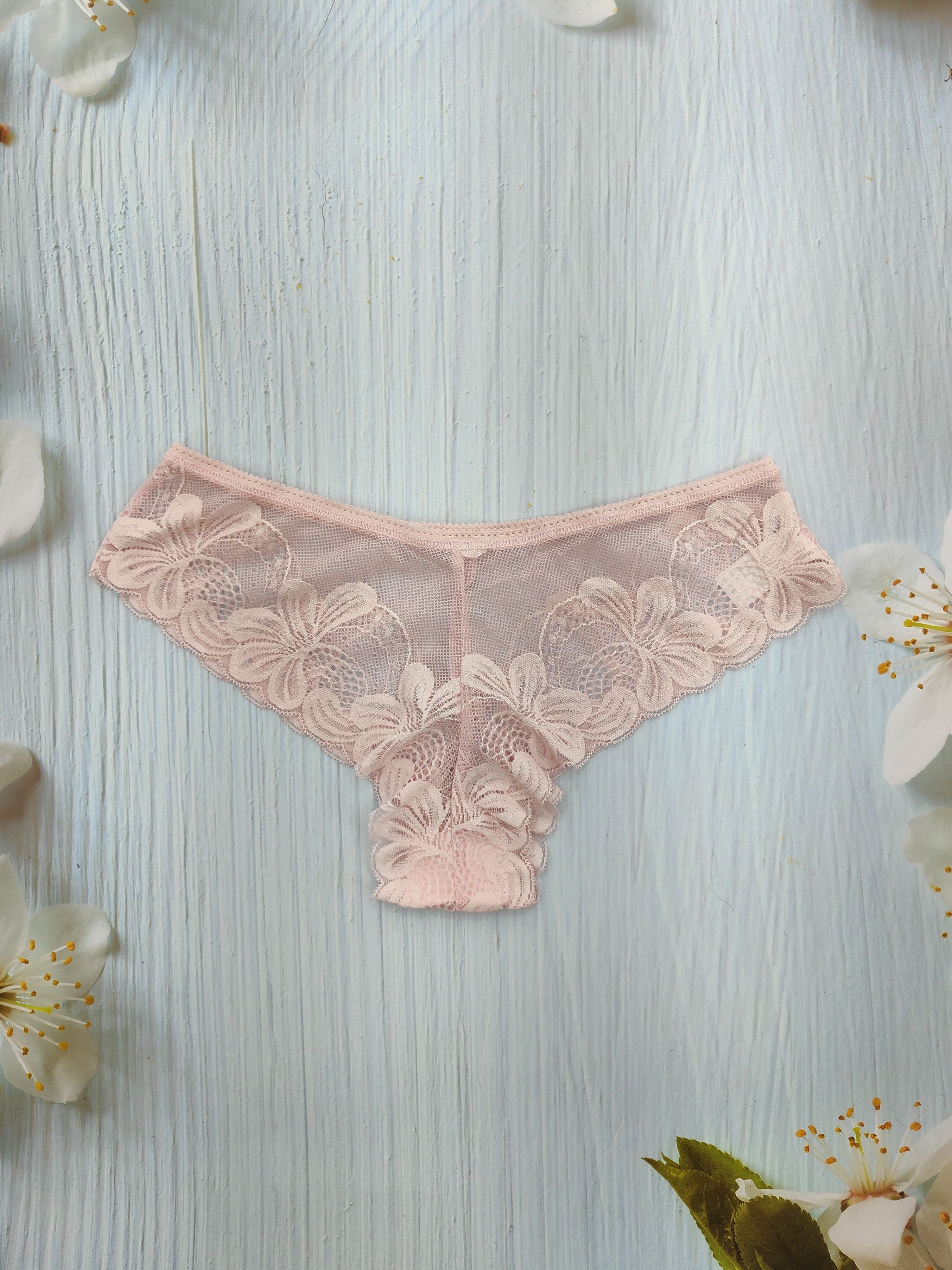 3pcs Floral Lace Briefs, Comfy & Breathable Scallop Trim Intimates Panties,  Women's Lingerie & Underwear