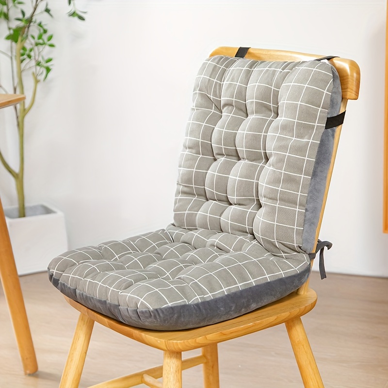 Cojines redondos para sillas de comedor, tela de chenilla de estilo  nórdico, cojín de espuma viscoelástica para silla de silla, almohadillas  gruesas