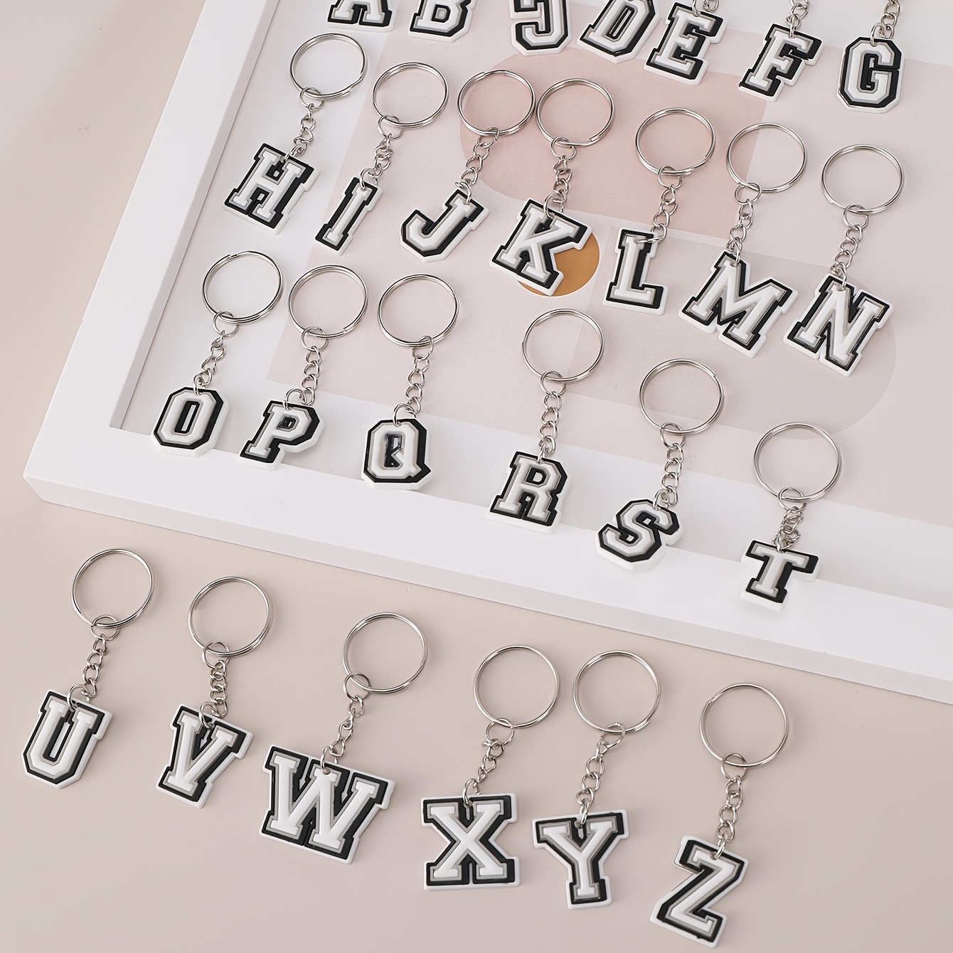 Purse Charm Keychain Letter Alphabet