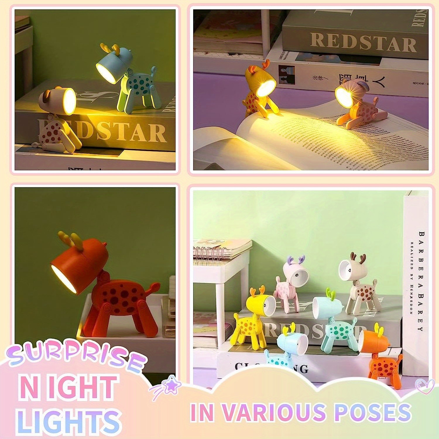 Veilleuses pour enfants Chambre, Mignon Deer Kids Night Lights