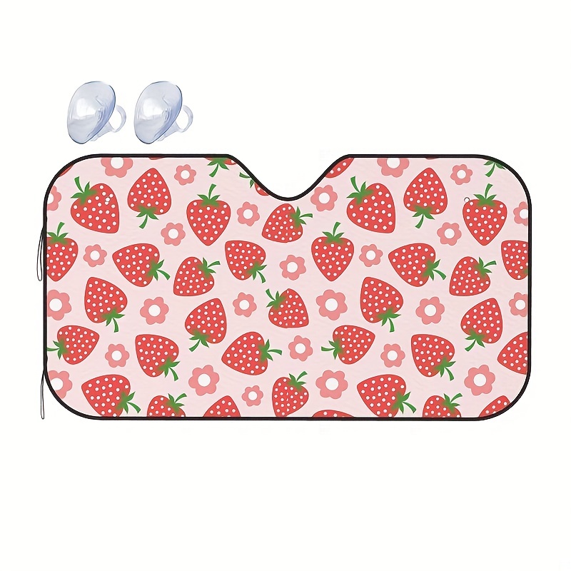 Strawberry Car Windshield Sun Visor, Durable Foldable Car Sun Visor To Keep  Your Vehicle Cool Car Sun Visor Outdoor Accessories For Cars, SUVs, Trucks