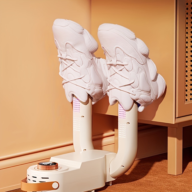 Secador de zapatos eléctrico, calentador de botas de 150 W con temporizador  de 4 engranajes, diseño plegable y elástico, secado rápido y elimina el