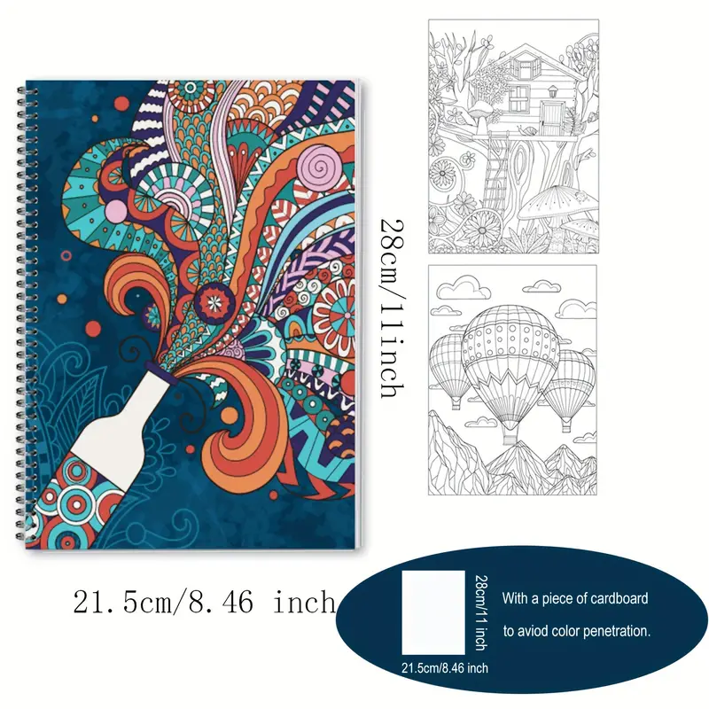 A4 Paper Thickened 20 Pages Landscape Themed Coloring Book - Temu