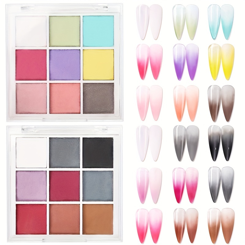 Gradient Pigment Set Neutrals (Colors Nail Pigment Powder Set, Pearl n