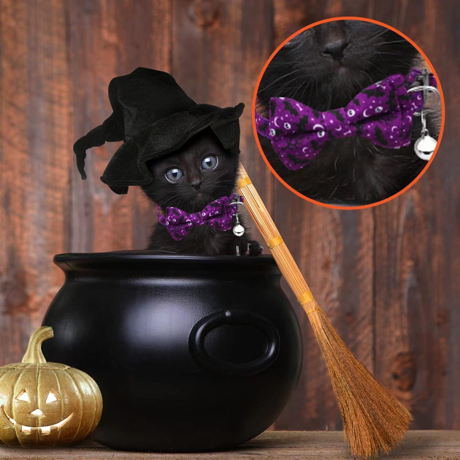 Halloween Cat Collar Breakaway Adjustable Bow Tie Cat Collars Halloween Pet  Bowknot Collar - Temu