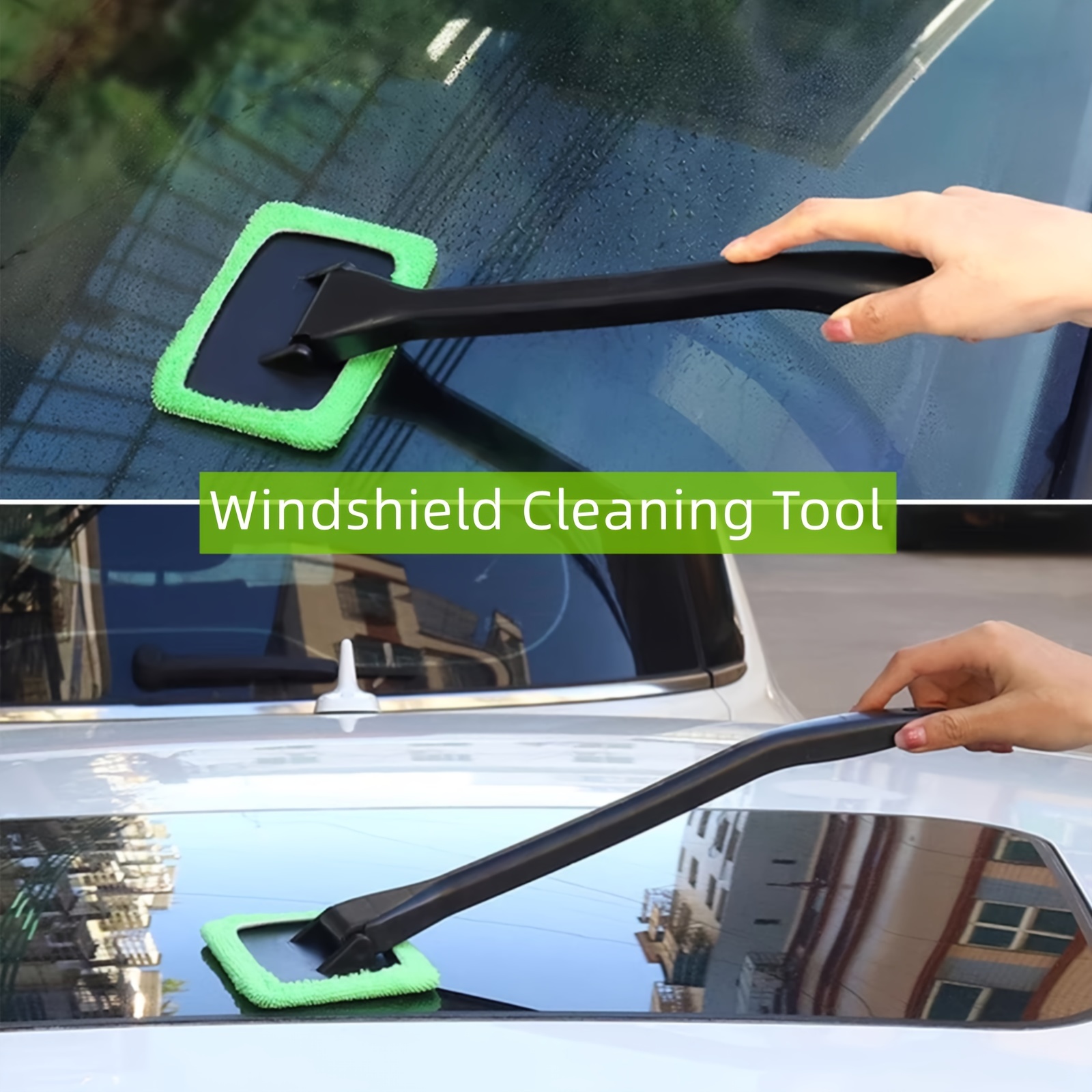 3 in 1 Car Window Cleaner Brush Kit Windshield Wiper Microfiber
