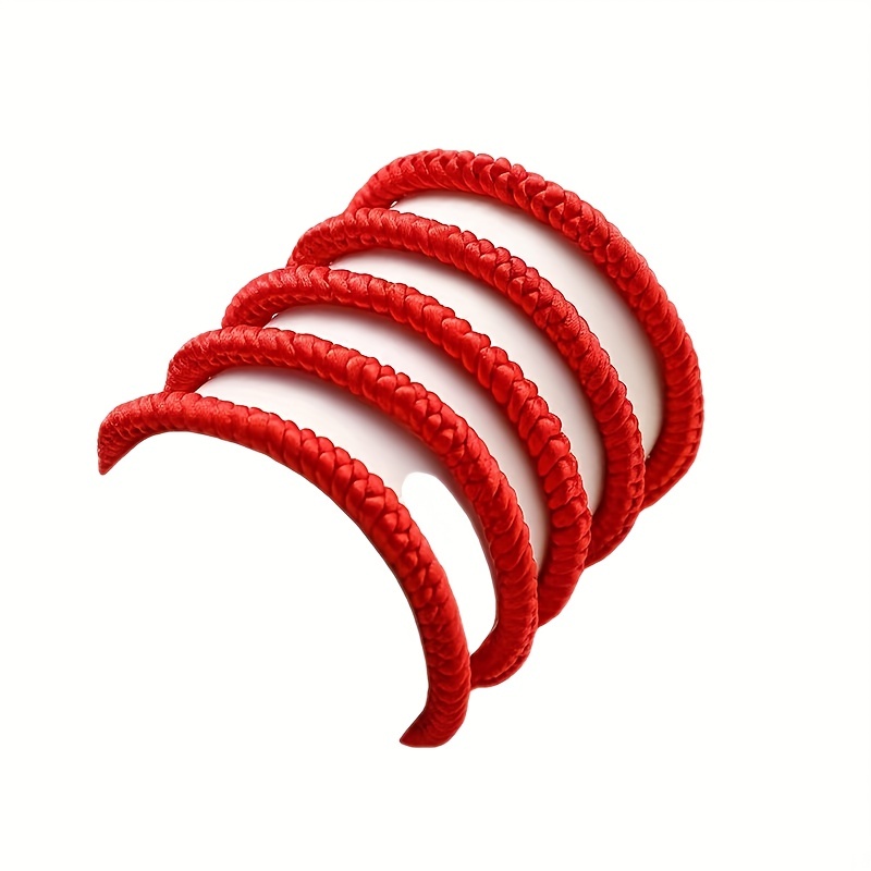 Lucky Rope Bracelet with Adjustable Red Thread Knot