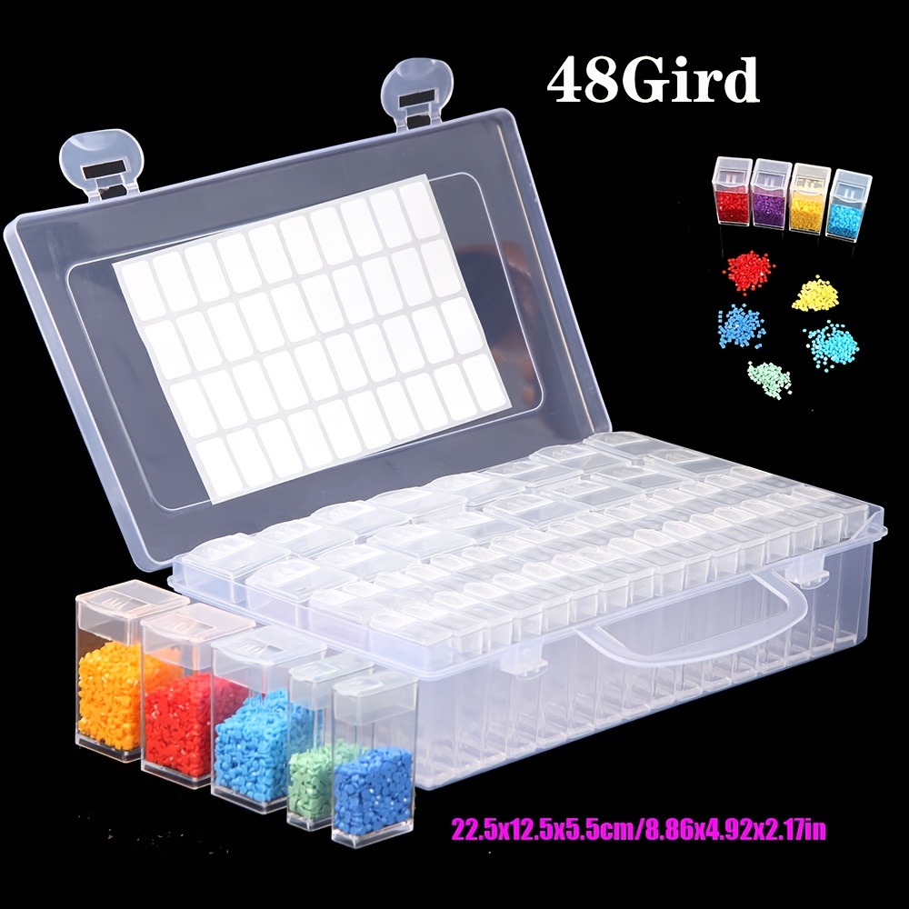 Plastic Craft Organizer, Diamond Painting Storage Box, Diy Art Accessories  Storage Containers With 28 Small Grids