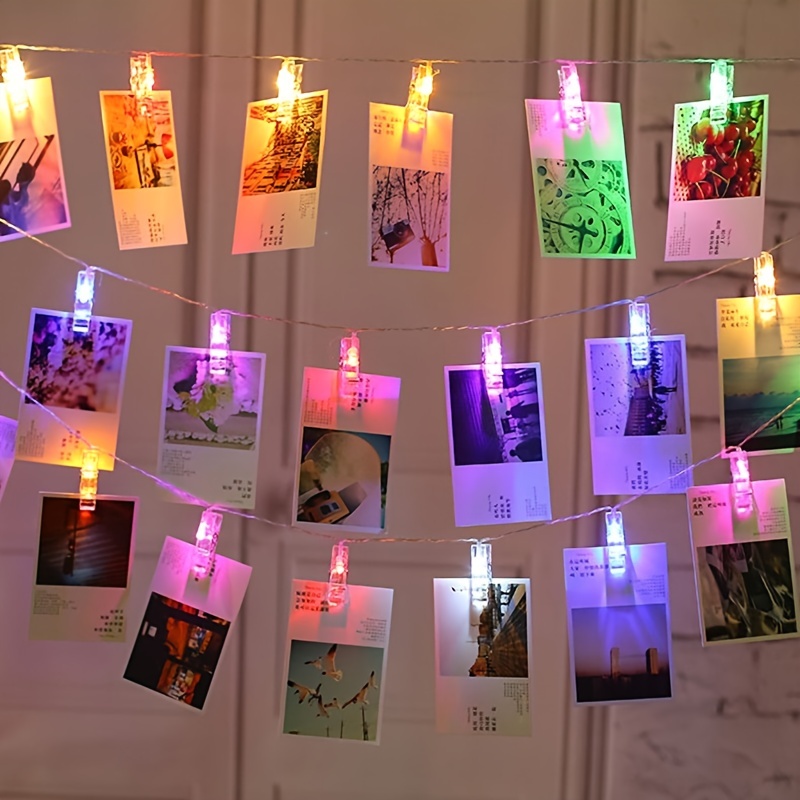 Colgar Fotos de Luces, 5m 50 Led Clip Cadena de Luces LED 30 Pinzas Para  Fotos Fotoclips Guirnalda de Luces Pinzas con Luz para Colgar Fotos Por  decoración, Bodas, Cumpleaños : : Iluminación