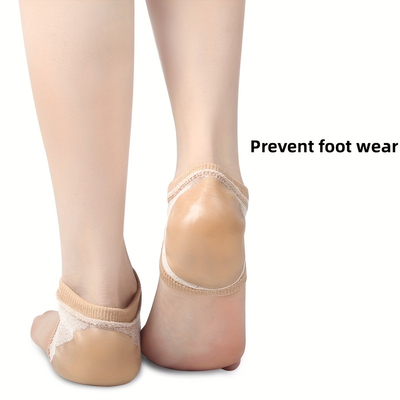 2pcs silicone moisturizing heel protectors in beige black Temu