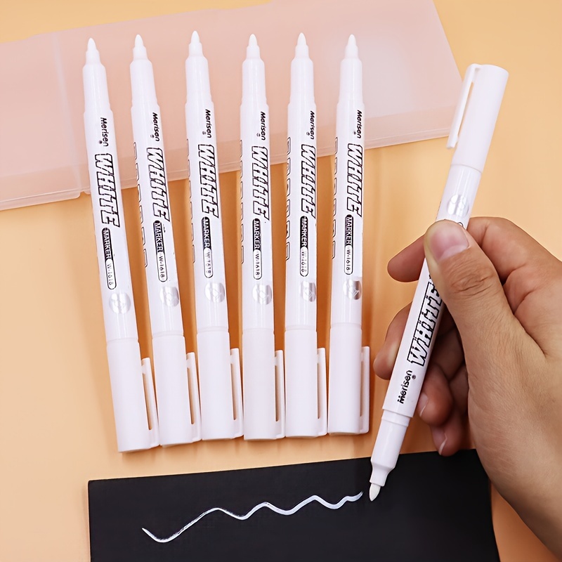 12pcs 0.8mm Creative Highlighter Sketch Marker Paint Marker Pen Drawing  White Line Pen Correction Mark Pen Art