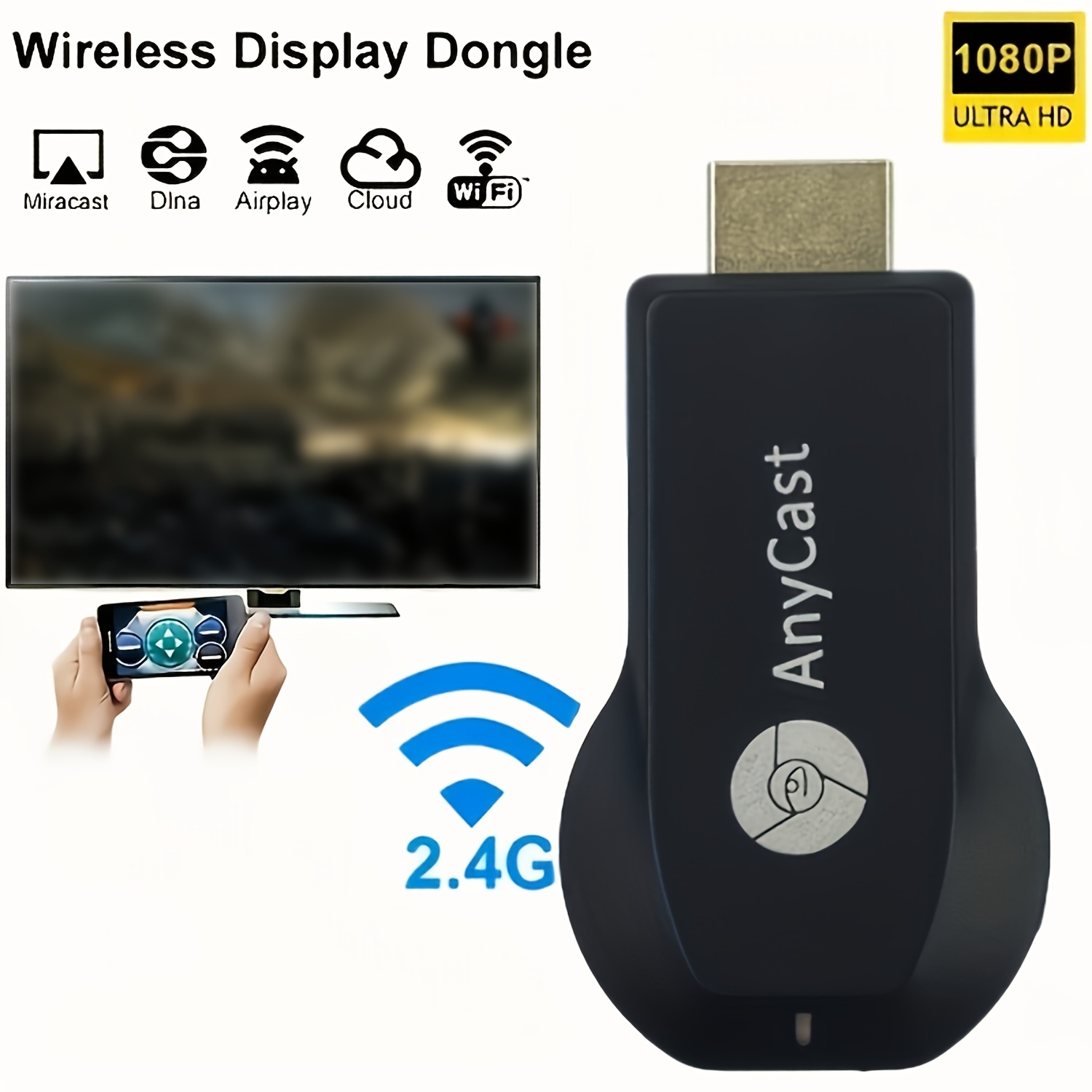 Anycast Hdtv Wireless Display Adapter Wifi 1080p Mobile - Temu Mexico