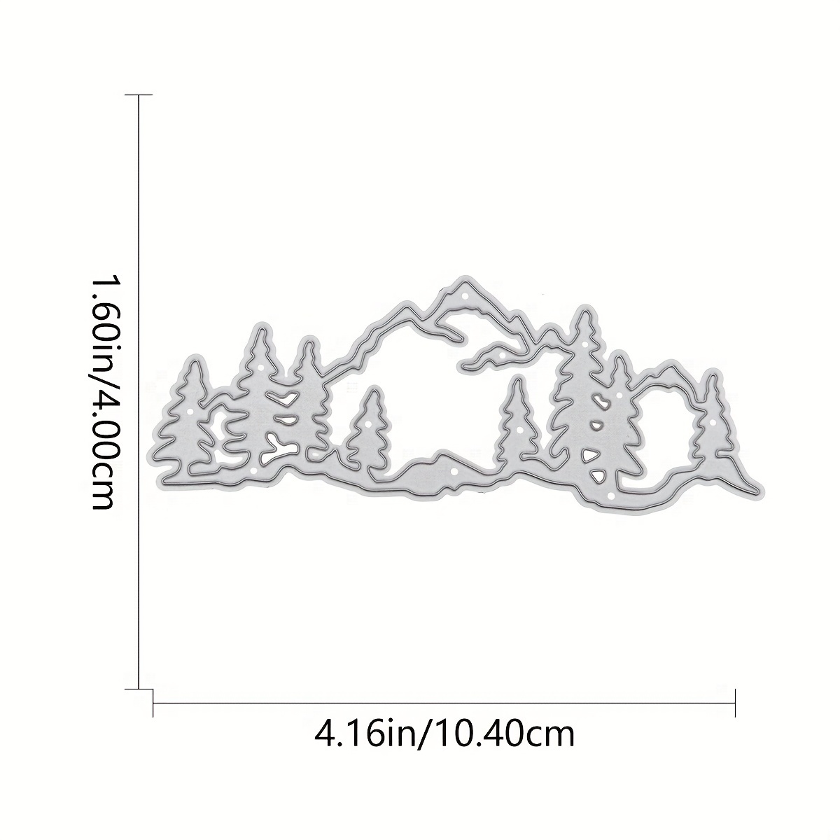 1pc DIYの木と山の風景ダイカットカード作り用 金属製カッティングダイ