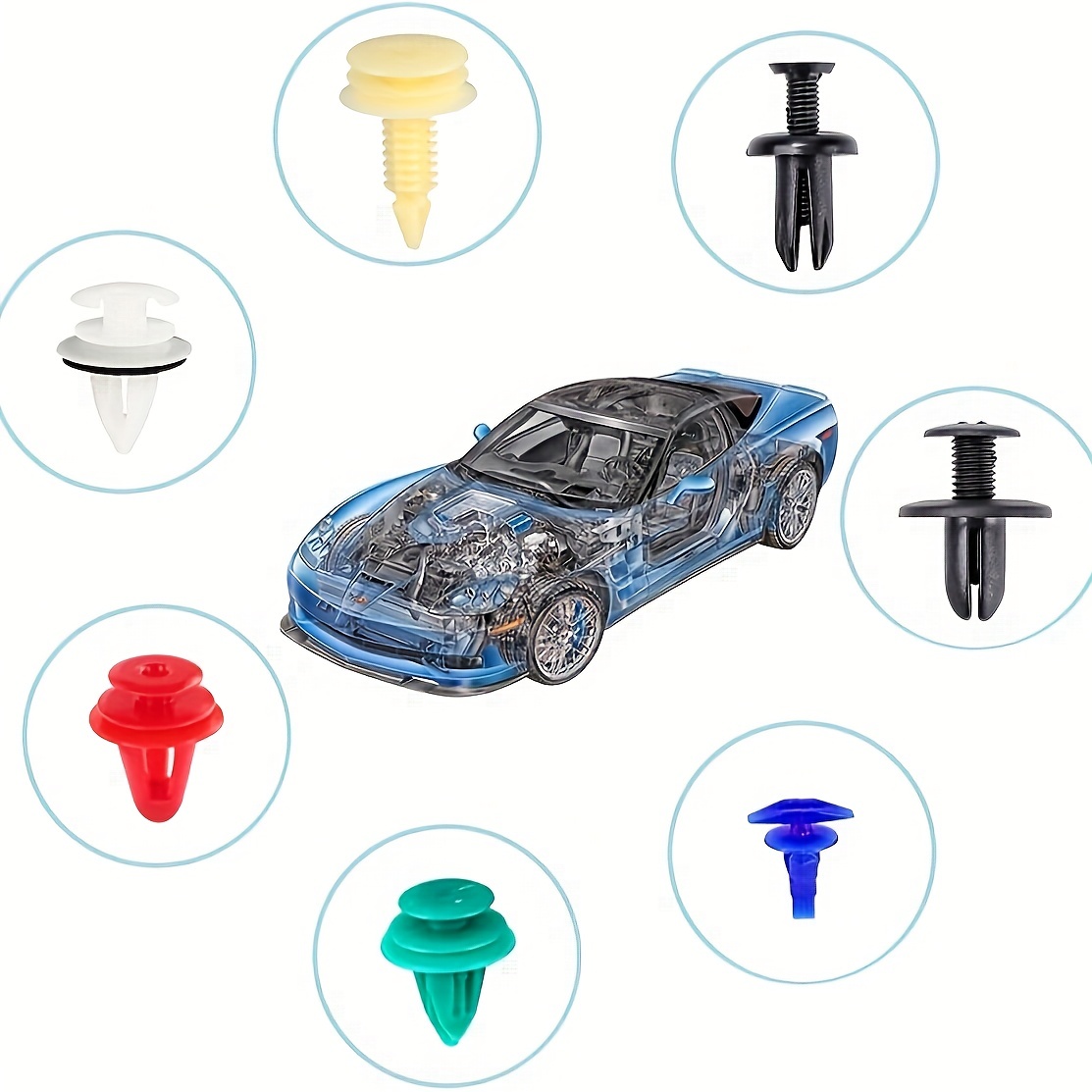 Bumper Retainer Clips Car Plastic Rivets Fasteners Auto Push - Temu