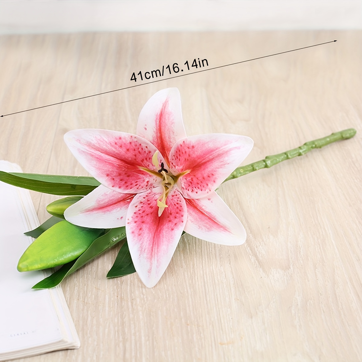 2pcs Stargazer Lily Flowers 16 14 Inch Artificial Latex Flower 2