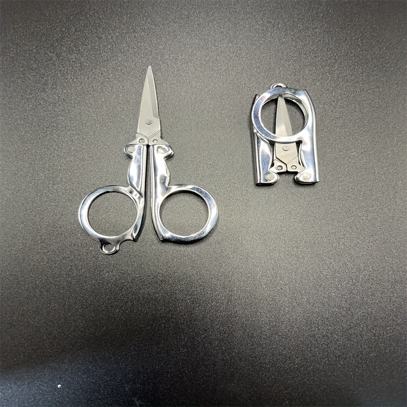 Stainless-Steel Scissors Mini Handy Folding Pocket Travel Fishing Cutter  Scissor 