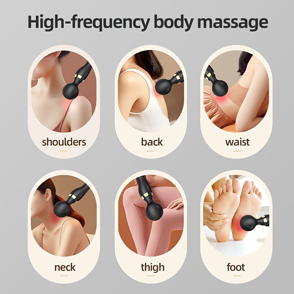 portable electric massage stick high frequency vibration massage massage gun 8 speed 20 frequency muscle relaxation handheld massager for body back neck legs waist massage easy to carry ultra compact elegant design high speed drive motor details 2