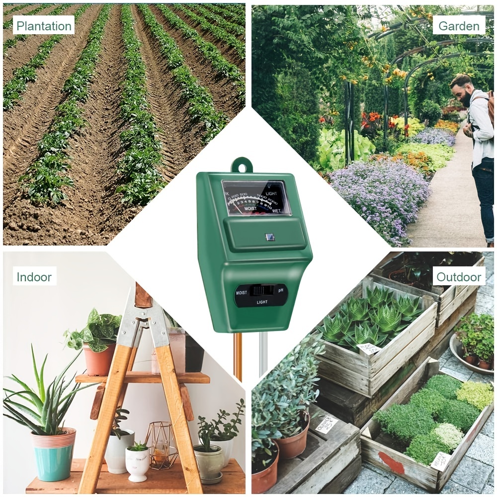 1pc Soil PH Meter Soil Moisture Light pH Tester Gardening Tool Kits For Plant Care Garden Lawn Farm