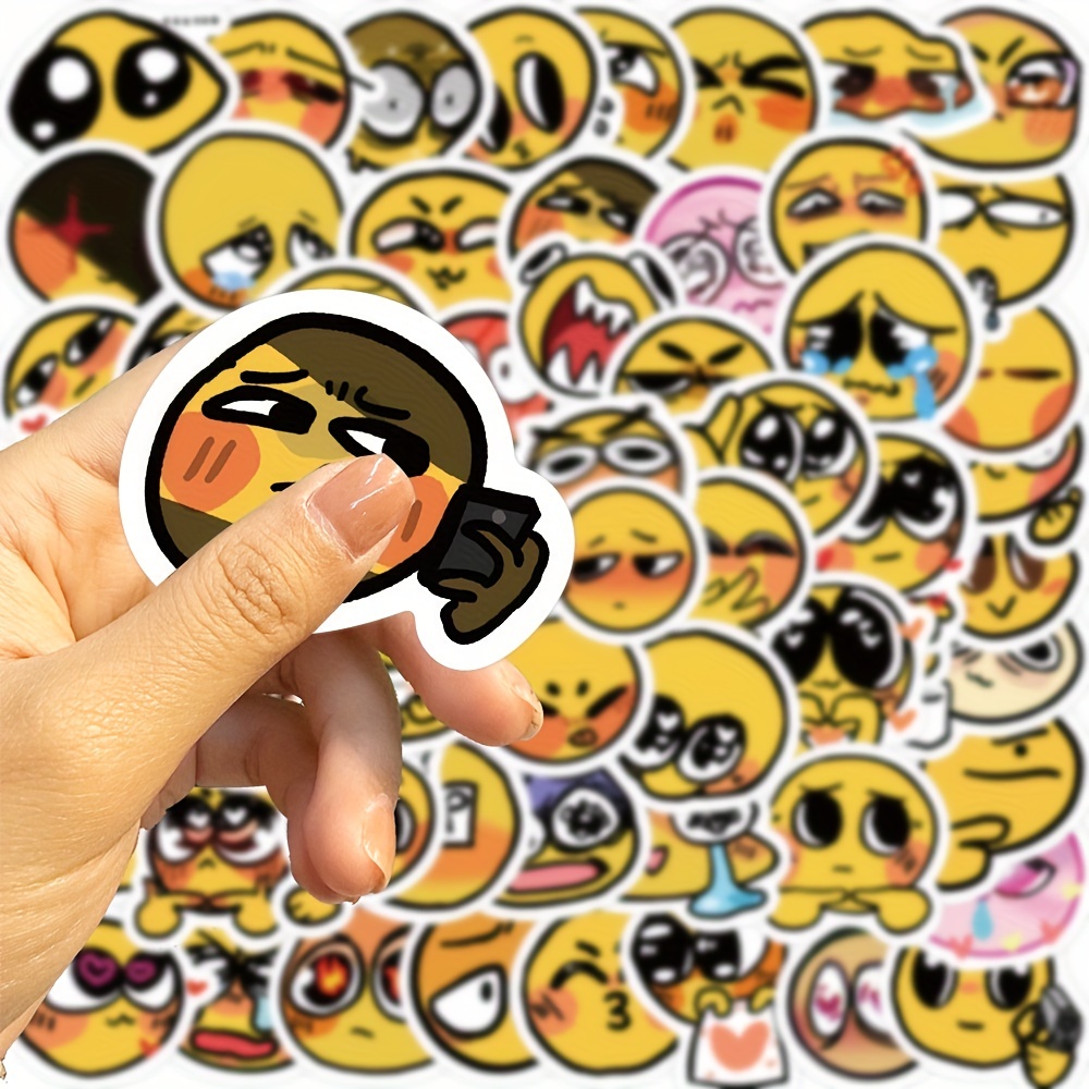 Cute Yellow Emoticon Pack Stickers Vintage Decals Car Travel Luggage Guitar  Fridge Graffiti Stickers Cute Vinyl Stickers Gifts For Girls,boys,kids  Halloween Decoracion De Pegatinas - Temu Israel