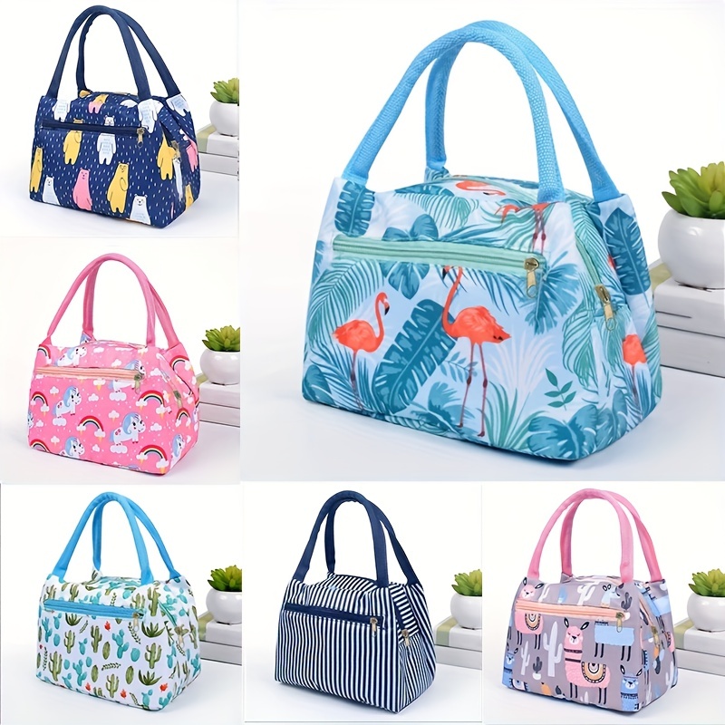 Aschar Reusable Insulated Thermal Lunch Bag Cute Lunch Box for Teens Boys  Girls Adult Women Work School Outdoor Travel Picnic Beach BBQ party (Leaves)
