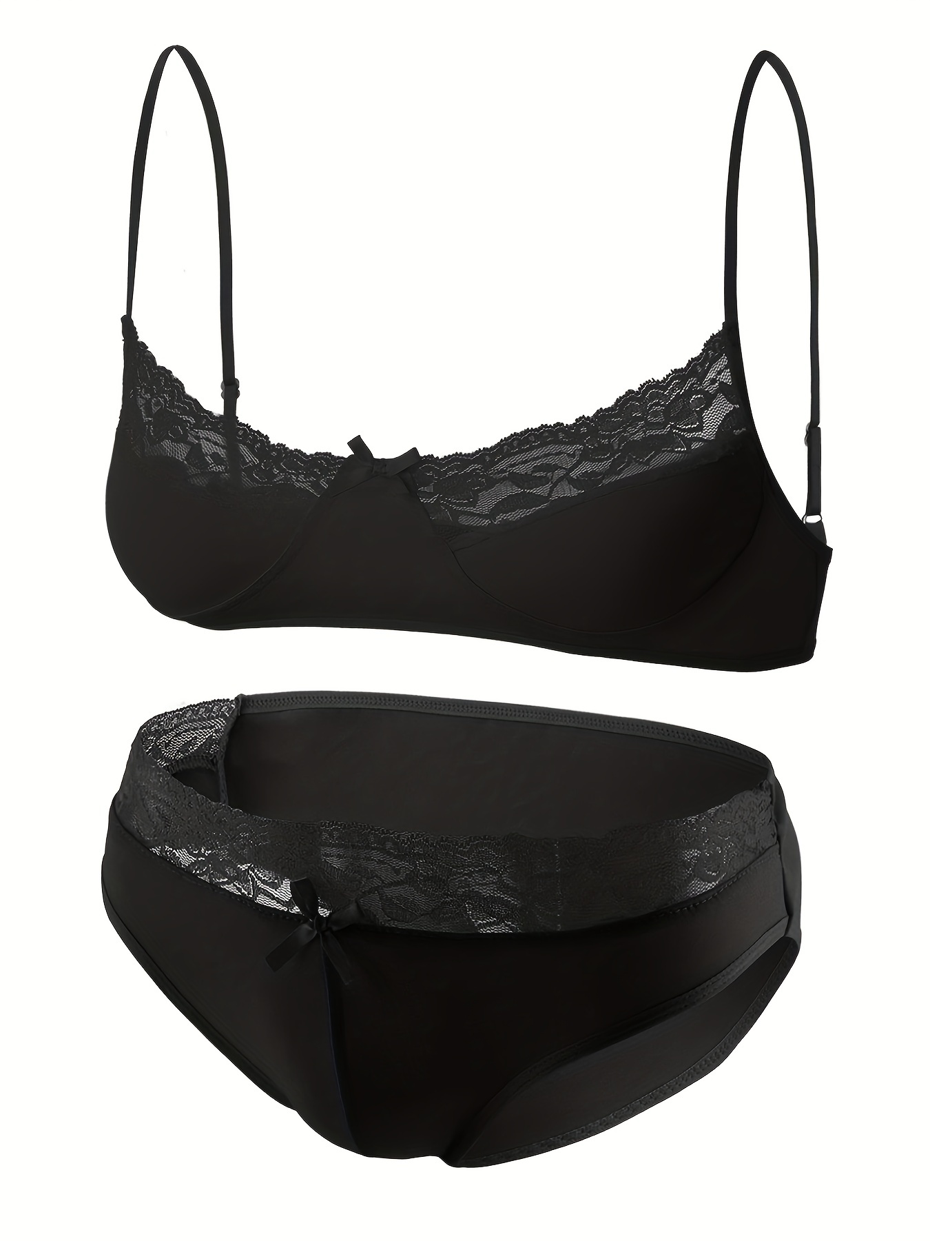 Sexy Bow Knot Men's Lace Bra Underwear Set Temptation Lace - Temu  Netherlands
