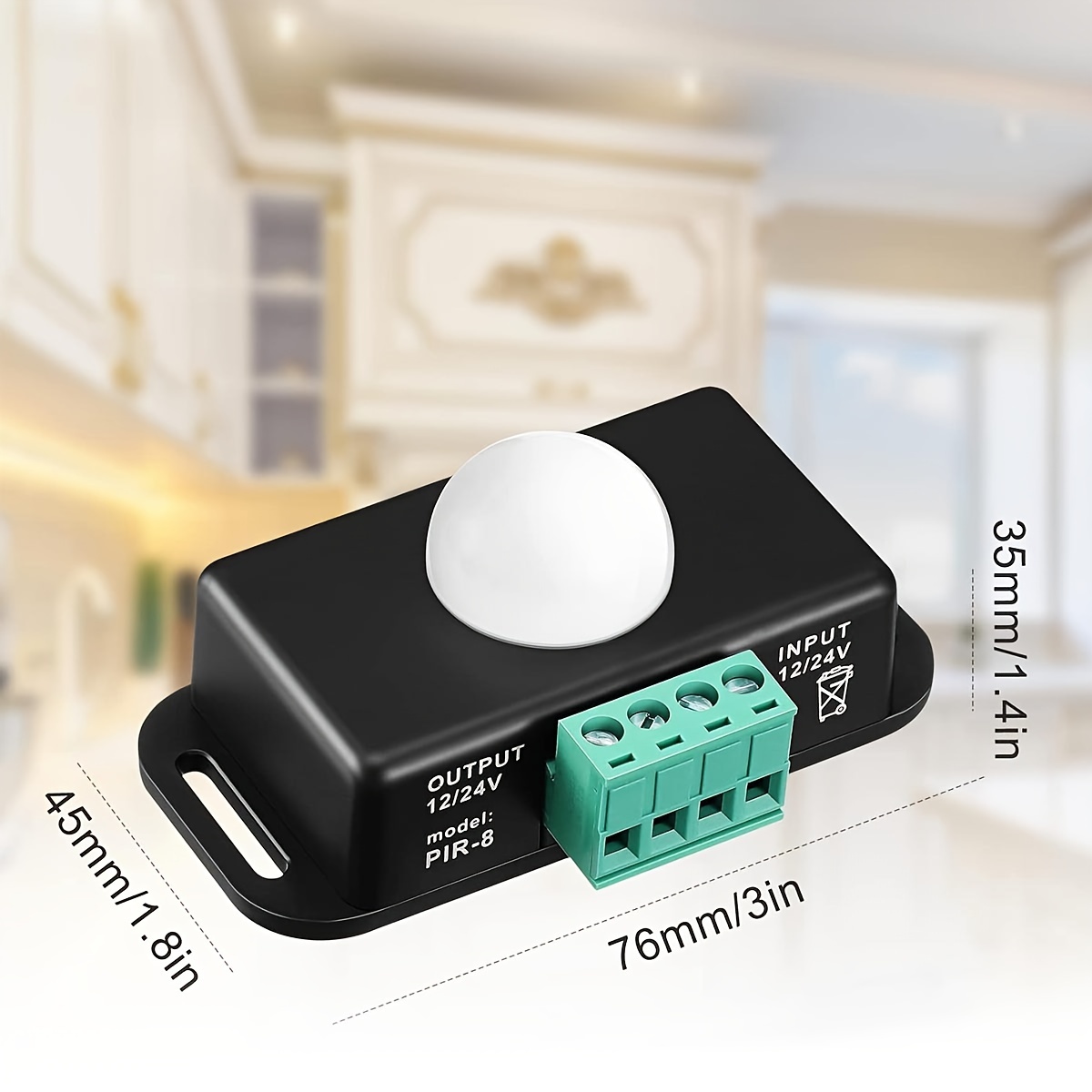 Detector de movimiento para luz LED con temporizador ajustable y