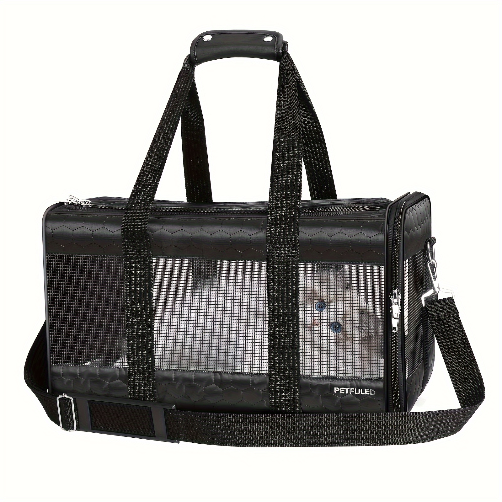 Lesure TSA Airline Approved Cat Carrier - Expandable Pet Carrier, Travel  Pet Carriers for Small Dogs, Soft-Sided Puppy Carriers with Sherpa Pad