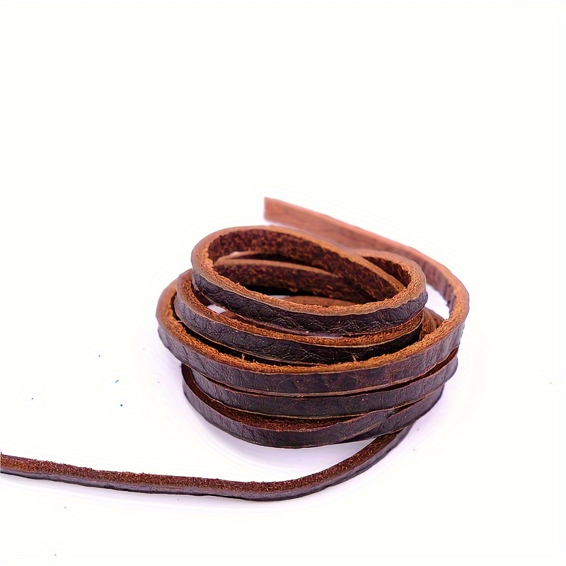 Angoily Cuerda envuelta en piel de vaca para manualidades, fabricación de  joyas, cuerda de cuero para manualidades, kit de fabricación de collares