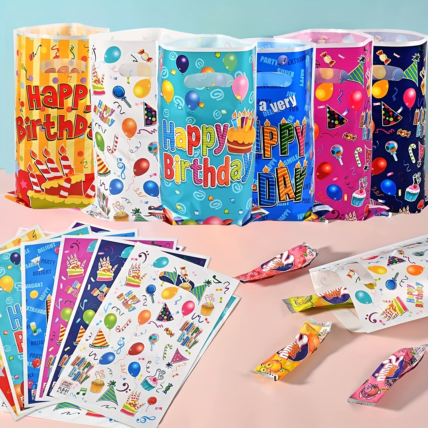 25 bolsas de recuerdos de fiesta para niños, bolsas de dulces de  cumpleaños, bolsas de regalo de fiesta para cumpleaños de niños, bolsas  para dulces
